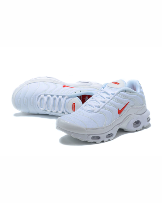 Nike Air Max Plus TN – White/Red Swoosh
