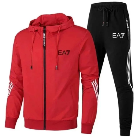 EA7 Emporio Armani “Essential Edition” Tracksuit – Red