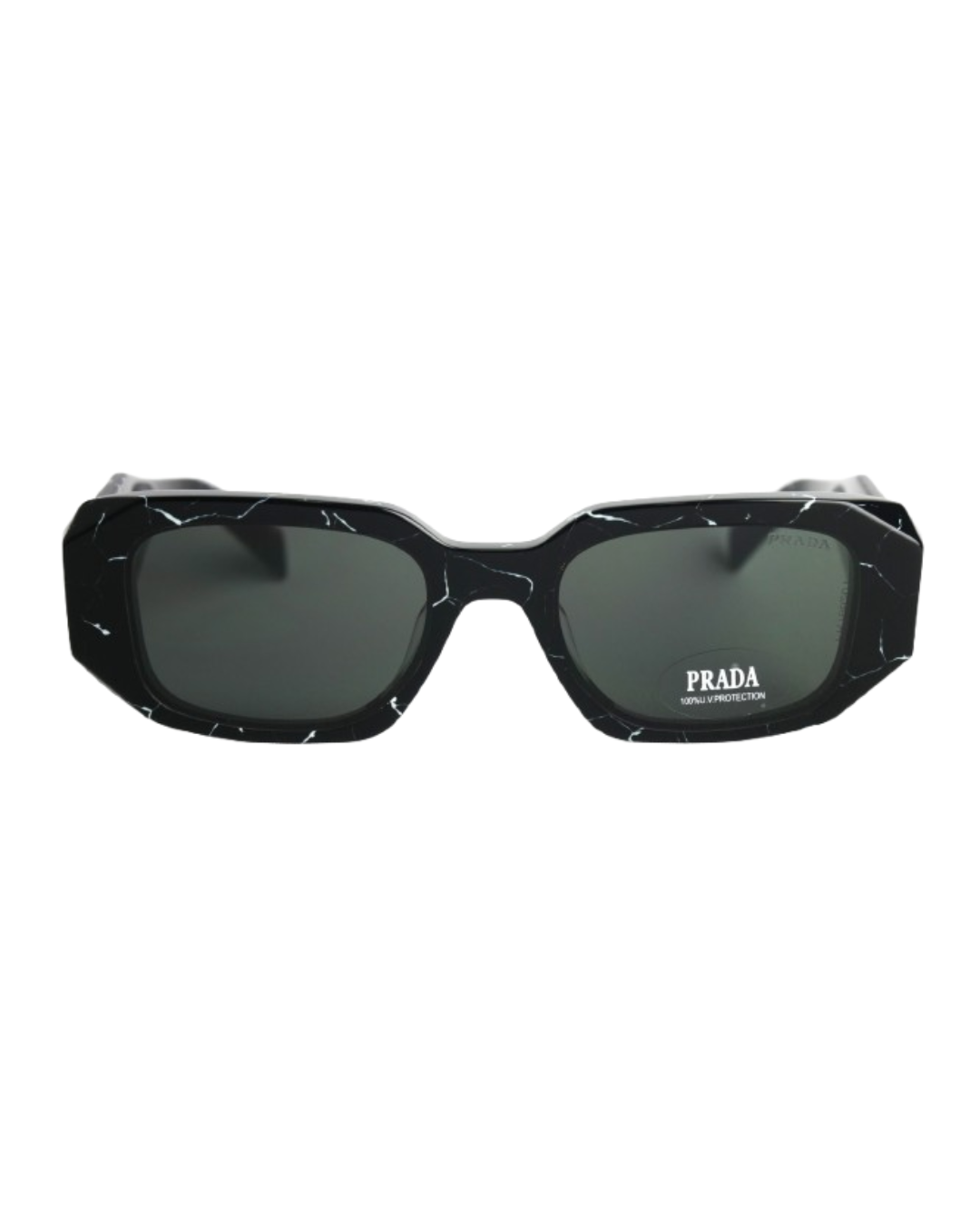 Prada Rectangle Studded Sunglasses – Black Edition