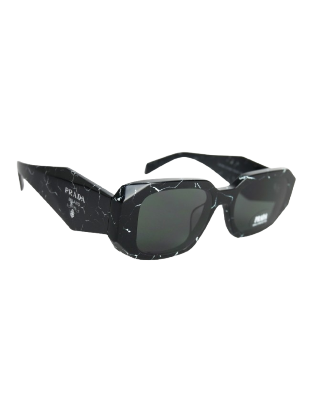 Prada Rectangle Studded Sunglasses – Black Edition