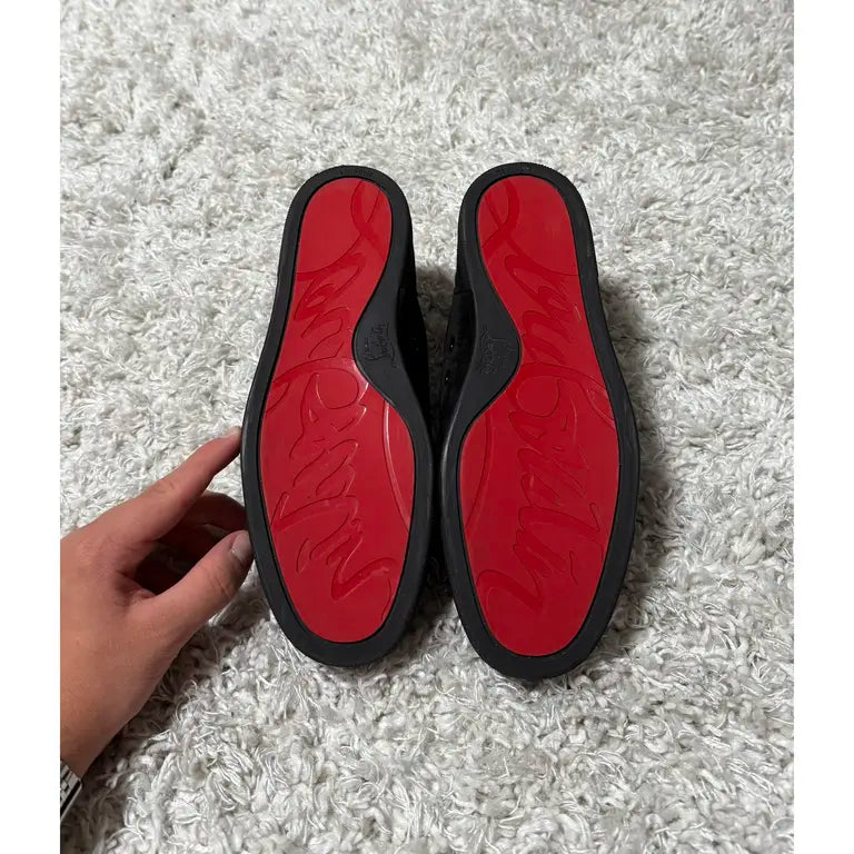 Christian Louboutin Loafers – Black Velvet Edition